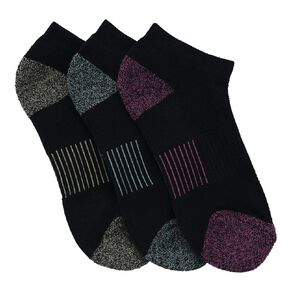 Active Intent Girls' Cushioned Low Cut Socks 3 Pack
