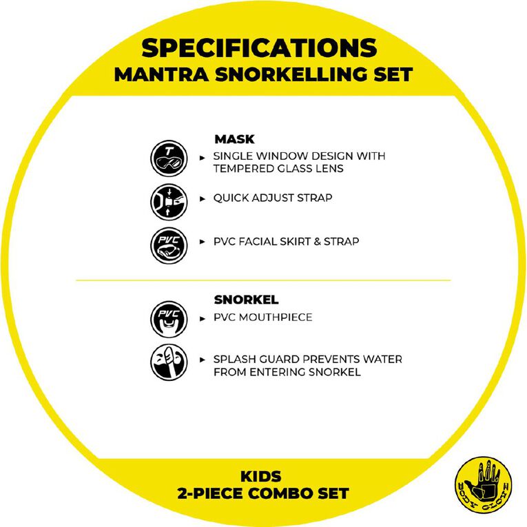 Body Glove Kids Mantra Mask & Snorkel Set, , hi-res