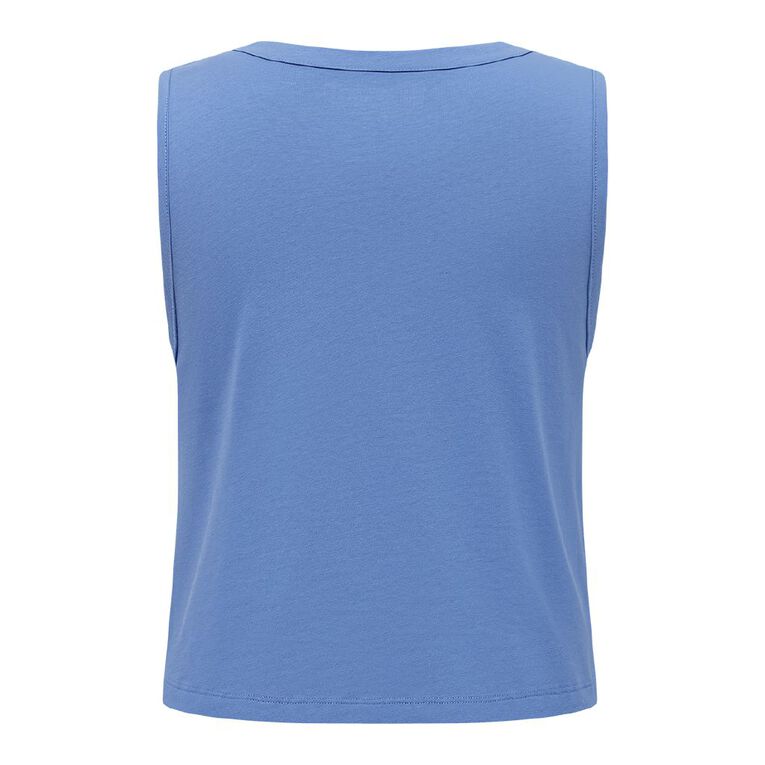 Active Intent Women's Cropped Muscle Tank, Blue Mid, hi-res