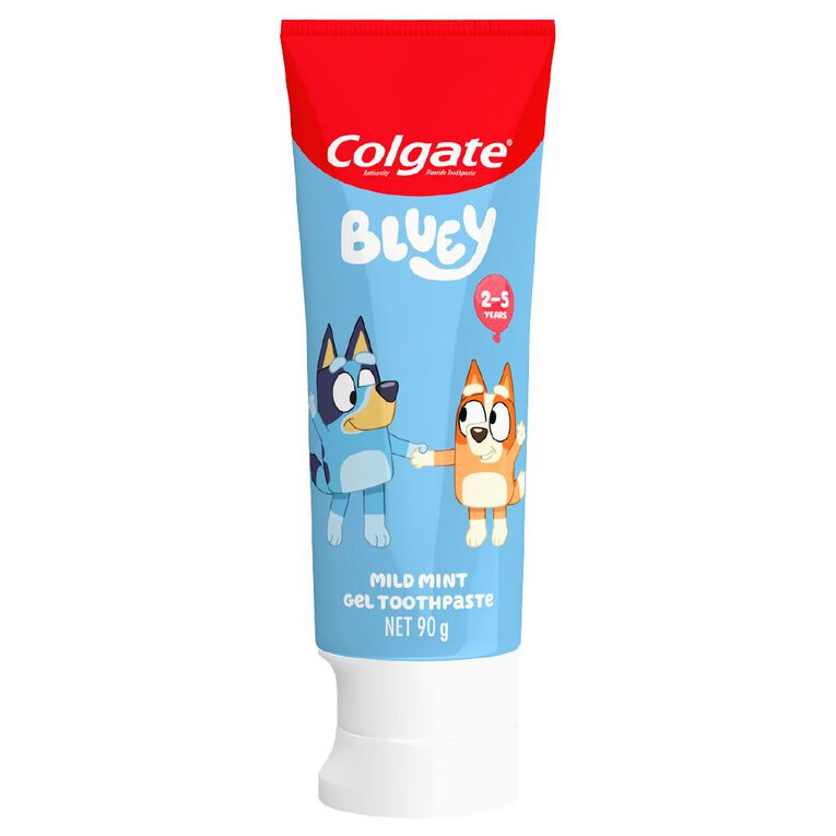 Colgate Kids' Junior Bluey Toothpaste Mild Mint Gel 90g, , hi-res