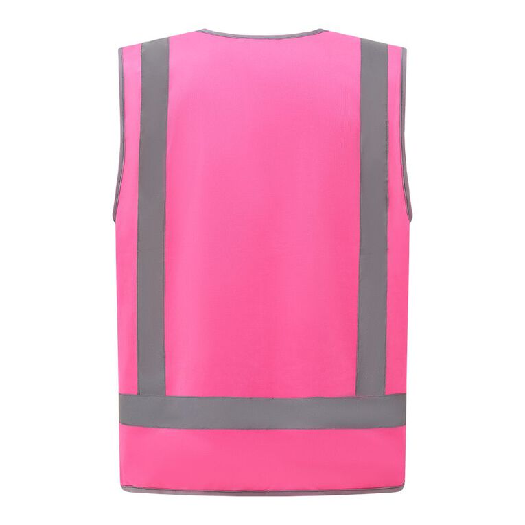 Rivet Men's High Vis Vest, Pink, hi-res