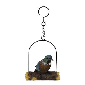 Kiwi Garden Hanging Tui Bird 13 x 8 x 17cm