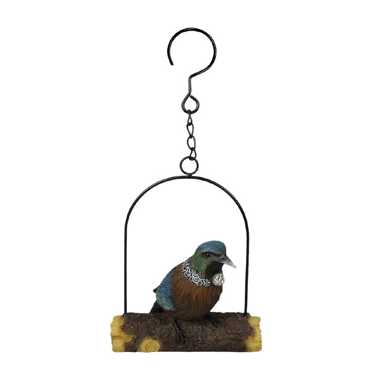 Kiwi Garden Hanging Tui Bird 13 x 8 x 17cm, , hi-res