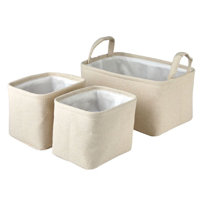 Living & Co Kids Basket 3 Piece Set Natural, , hi-res