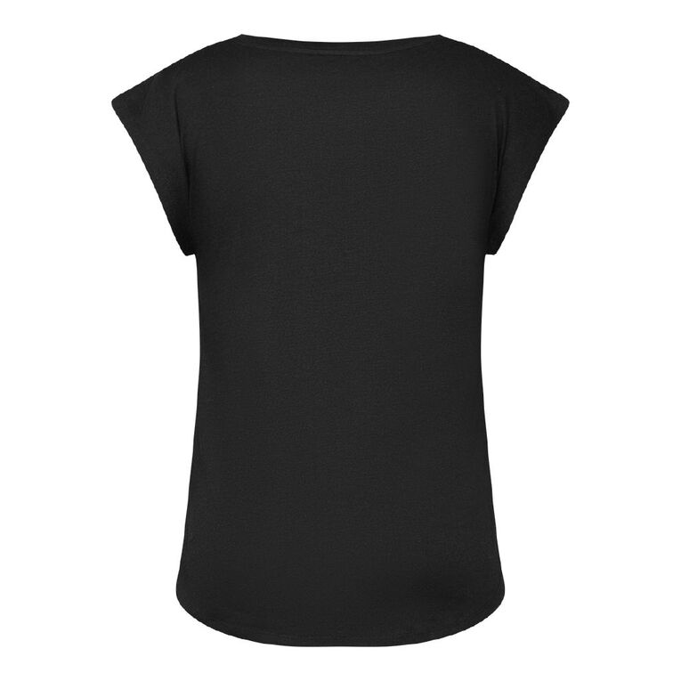 Active Intent Women's Crew Neck Tee, Black, hi-res