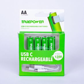Truepower Truepower AA USB-C Rechargeable Batteries