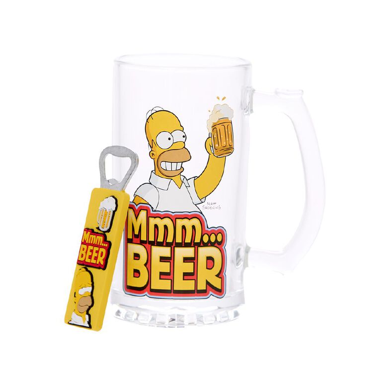 The Simpsons Stein & Bottle Opener Gift Set, , hi-res