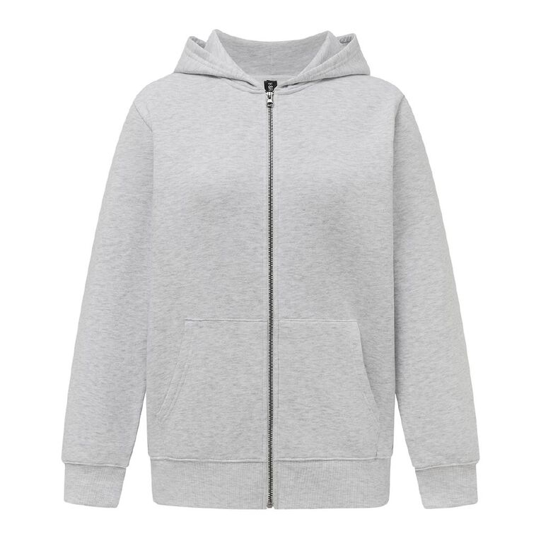 H&H Women's Zip-Thru Hoodie Sweat, Grey Marle, hi-res