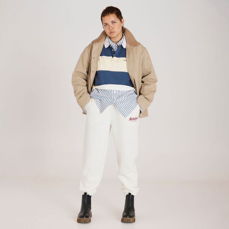 BRDRLESS Graphic Trackpant, Cream, hi-res