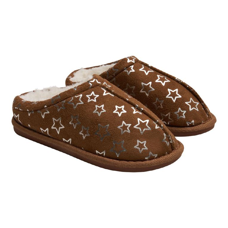 Young Original Senior Kids' Sadie Scuff Slippers, Tan, hi-res