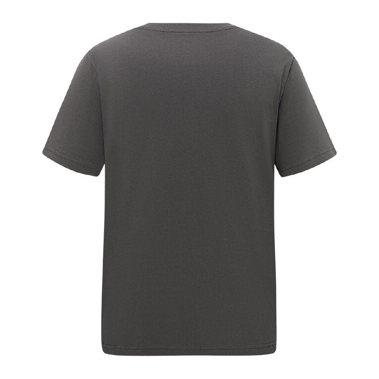 H&H Men's Regular Fit Crew Neck Tee, Grey Dark Ebony, hi-res