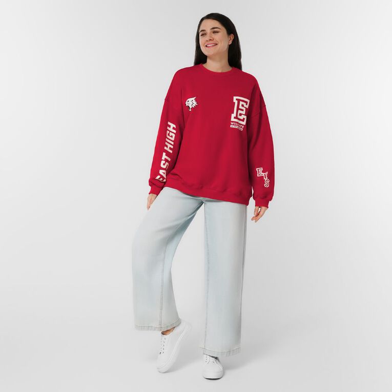 Disney Women's High School Musical Wild Cats Sweat, Red, hi-res
