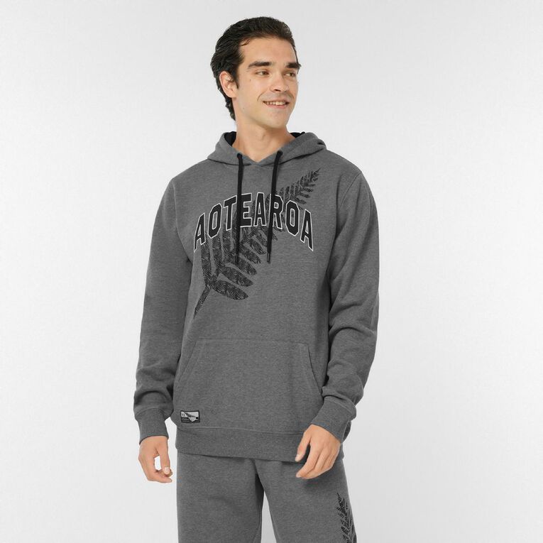 Active Intent Supporter Fleece Hoodie, Charcoal/Marle, hi-res