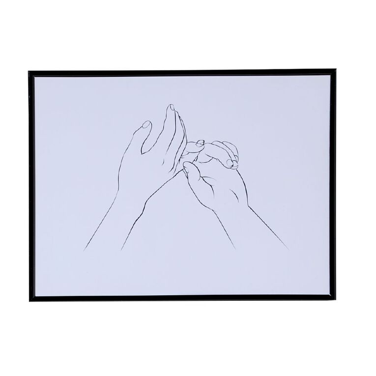 Living & Co Framed Print Pinky Promise 30cm x 40cm, , hi-res