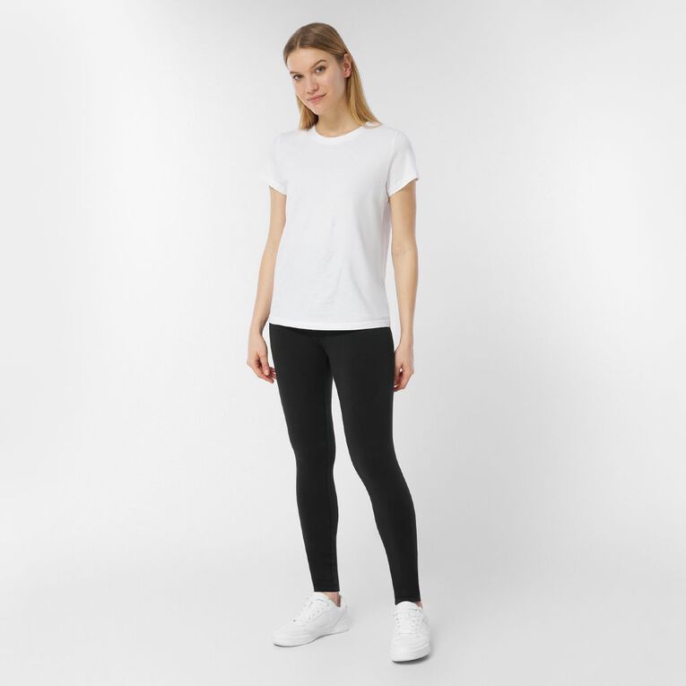 H&H Women's Brushed Back Leggings, Black, hi-res