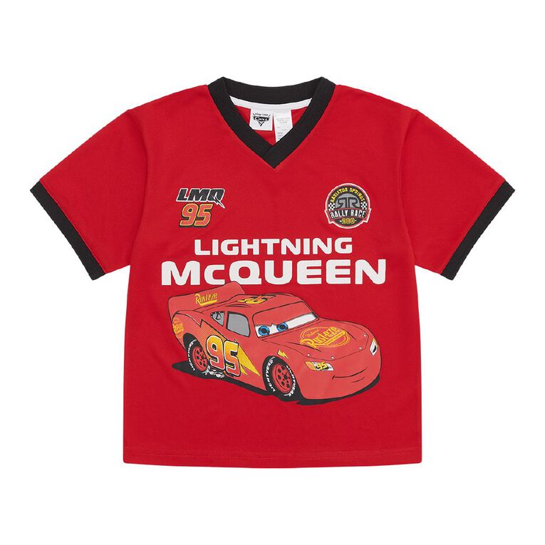 Cars Short Sleeve Sports Top, Red Mid, hi-res