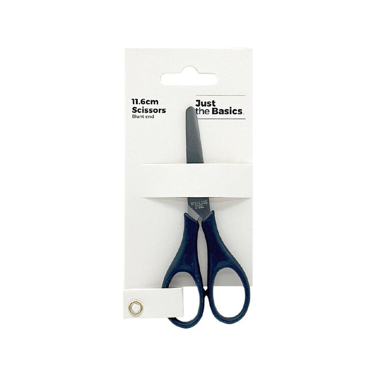 Just the Basics Scissors Blunt End 4.5in Black, , hi-res