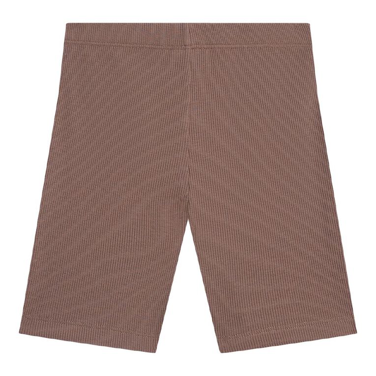 Young Original Plain Rib Bike Shorts, Brown Light, hi-res