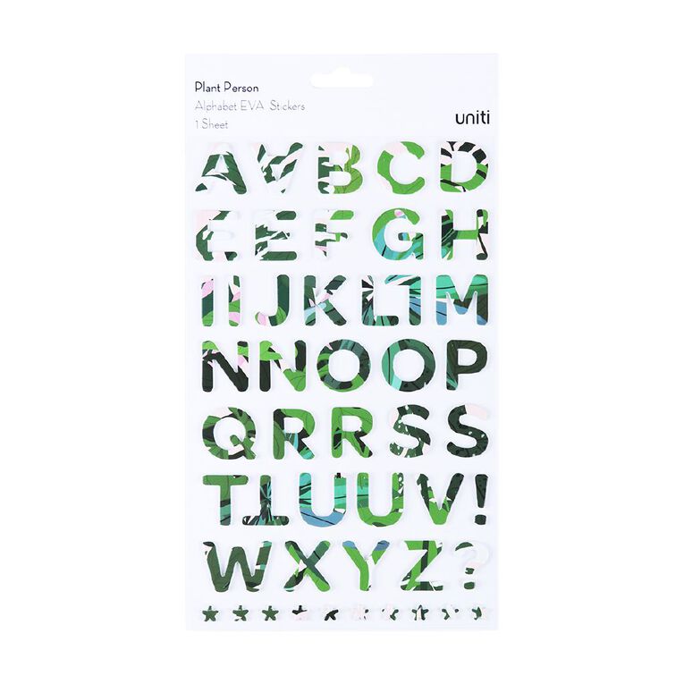 Uniti Plant Person Alpha Stickers, , hi-res