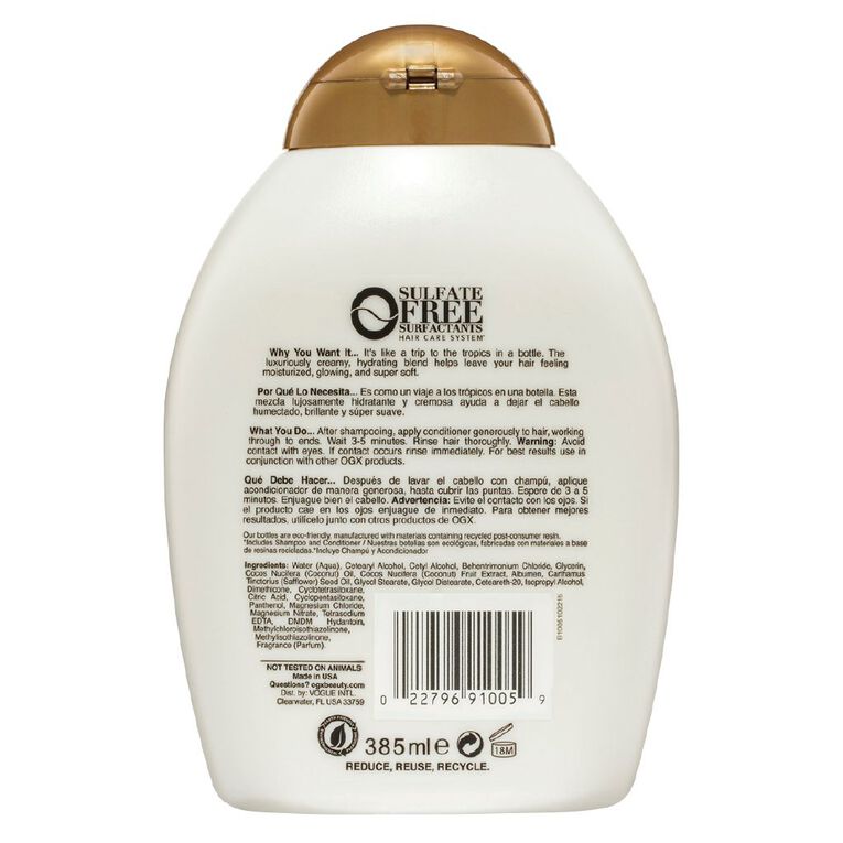 OGX Coconut Milk Shampoo 385ml, , hi-res