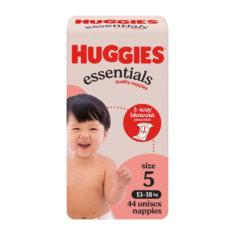 Huggies Essential Nappy Size 5 13-18kg 44 Pack, , hi-res