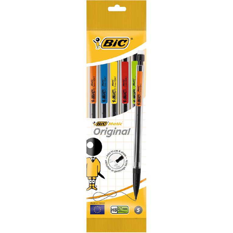 Bic Mechanical Pencils Multi-Coloured 5 Pack, , hi-res