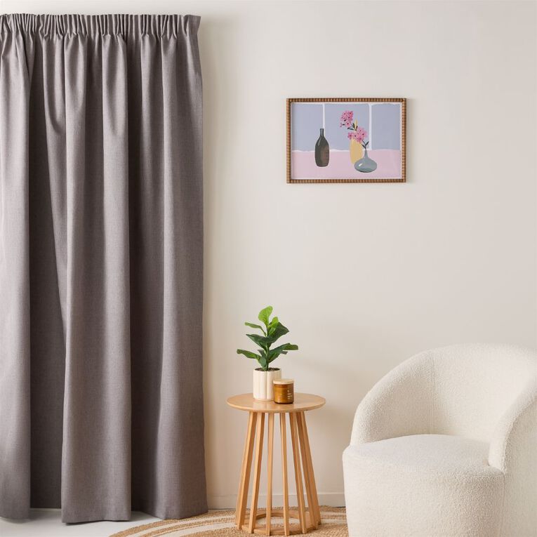 Living & Co Loft Curtains Grey 150-230cm Wide/205cm Drop, , hi-res