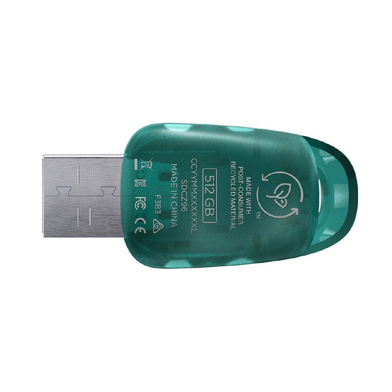 Sandisk Ultra Eco USB 3.2 G1 Flash Drive CZ96 64GB Green Green, , hi-res