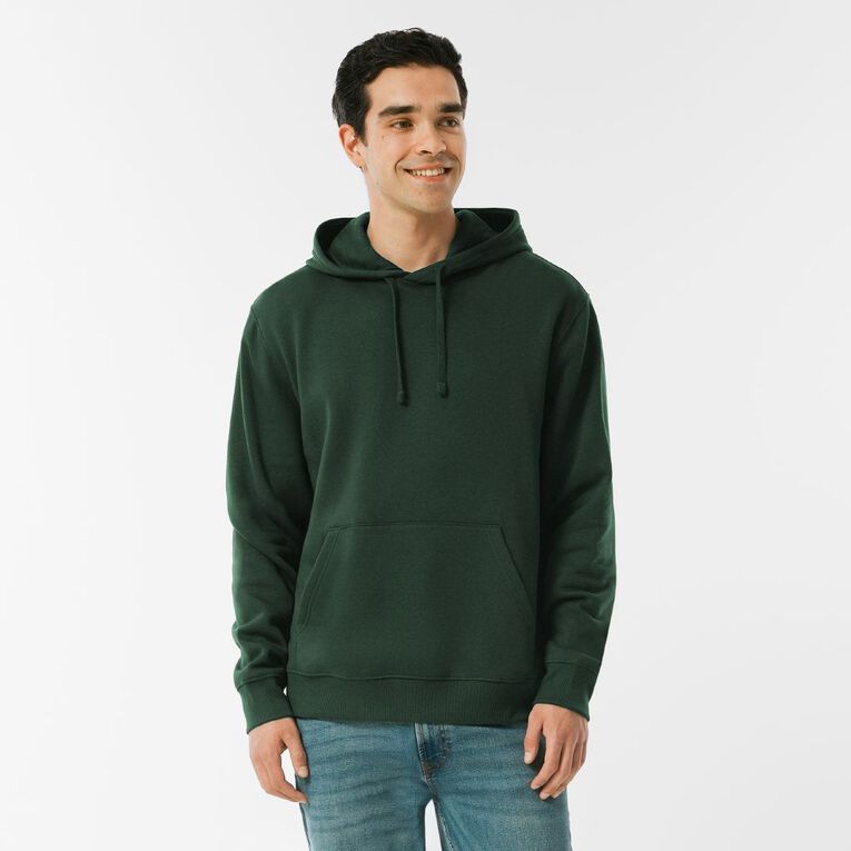 H&H Men's Plain Hoodie Sweatshirt, Green Dark, hi-res