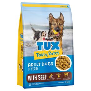 TUX Tasty Bites Beef Dry Dog Food 3kg