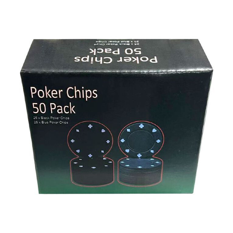 Texas Hold'em Poker Chips 50 Pack, , hi-res