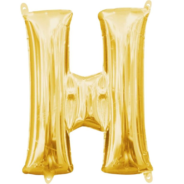 Anagram Small-Size Air Letter H Gold Balloon, , hi-res