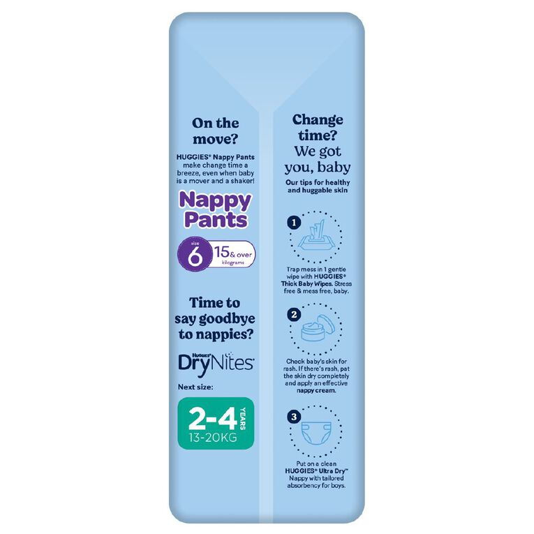 Huggies Boys' Convenience Nappy Junior Size 6 16+kg 14 Pack, , hi-res