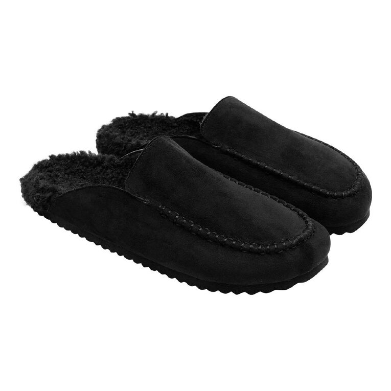 H&H Women's Cathy Scuff Slippers, Black, hi-res