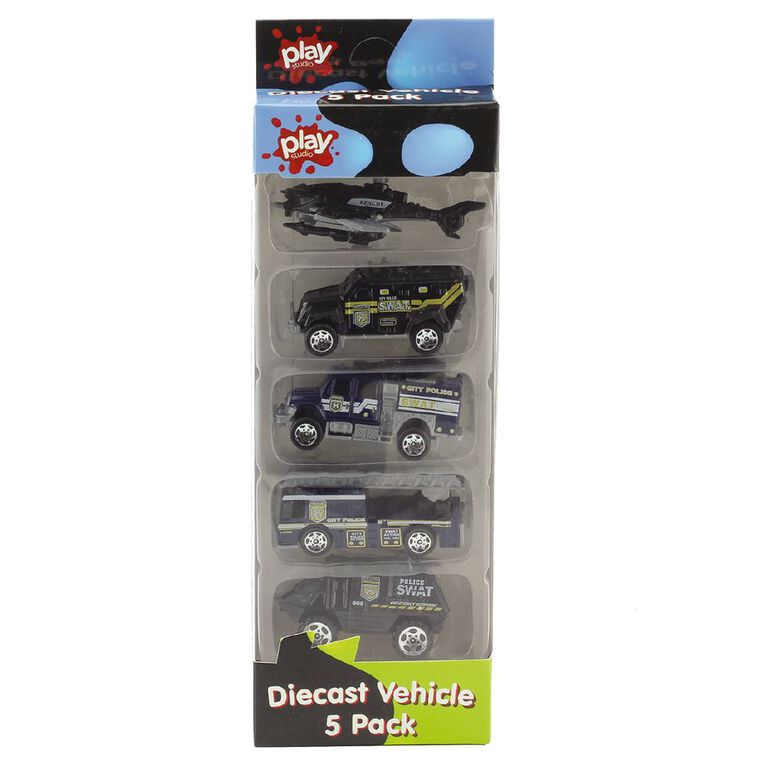 Play Studio Die-Cast Freewheel Car - 5 Piece Assorted, , hi-res