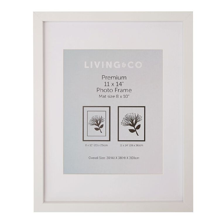 Living & Co Premium Photo Frame White 4in x 6in, White, hi-res
