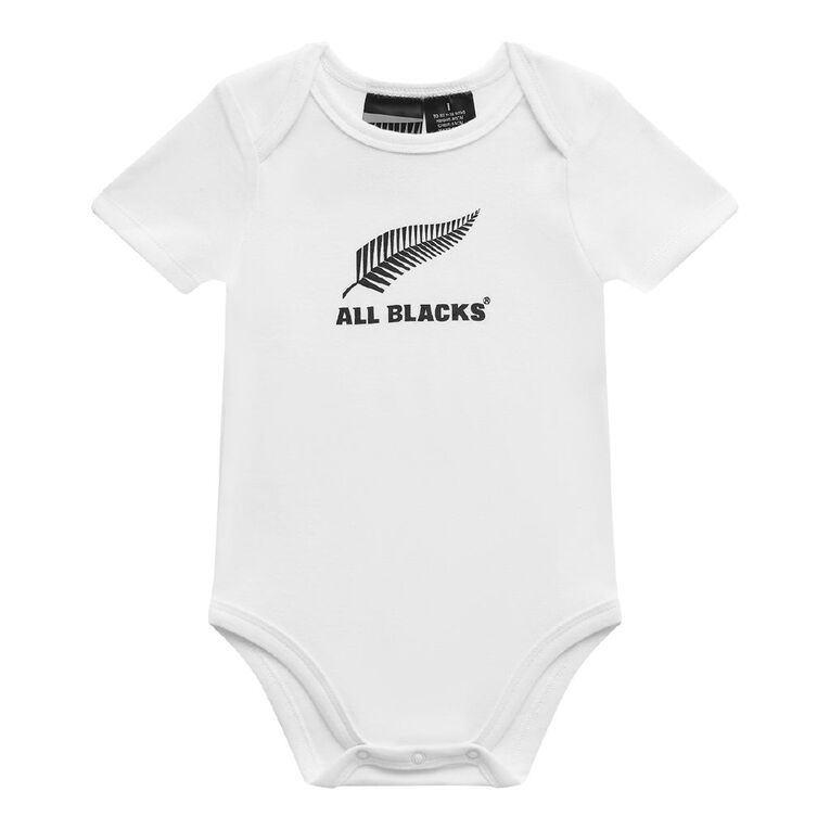 All Blacks Babies' Short Sleeve Printed Bodysuit 3 Pack, Black, hi-res