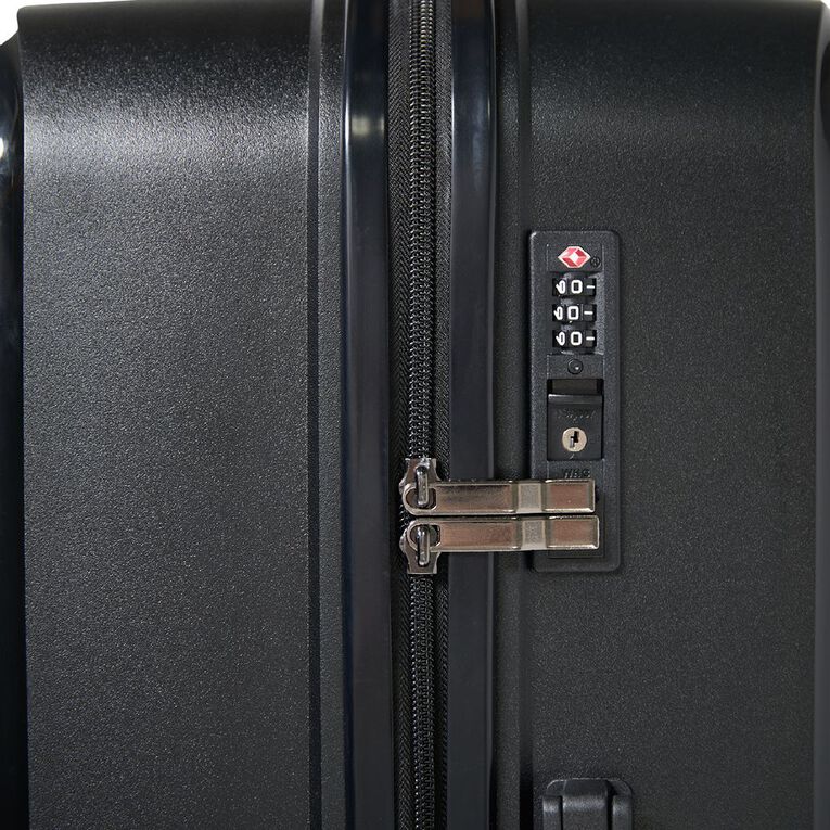 Intrepid 70cm Hardside Checked Suitcase Black, , hi-res