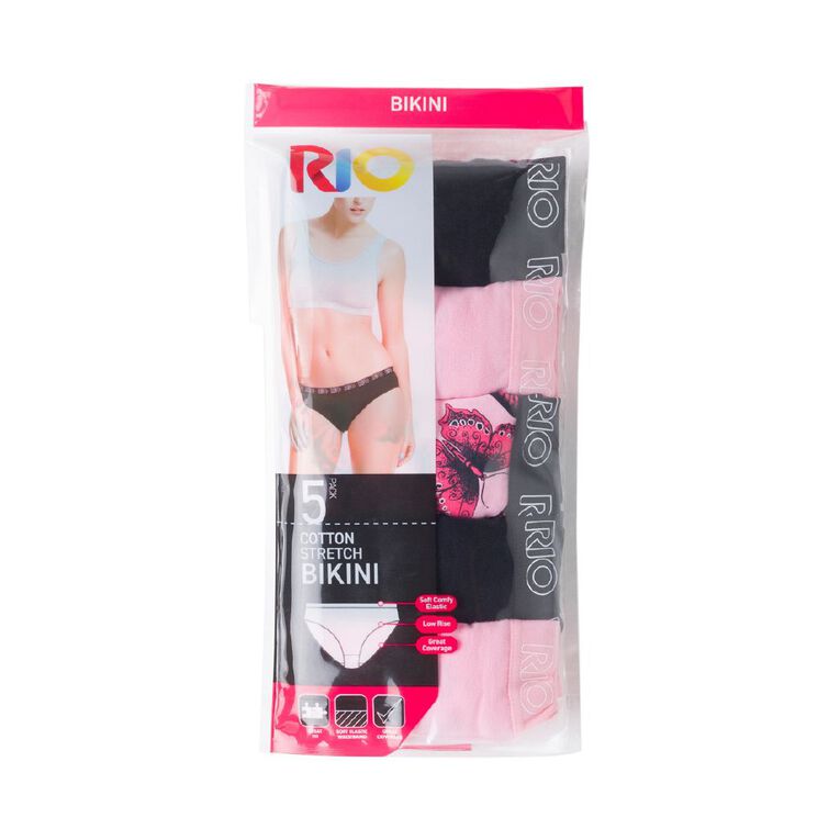 Rio Women's Bikini Briefs 5 Pack, Pink Light, hi-res