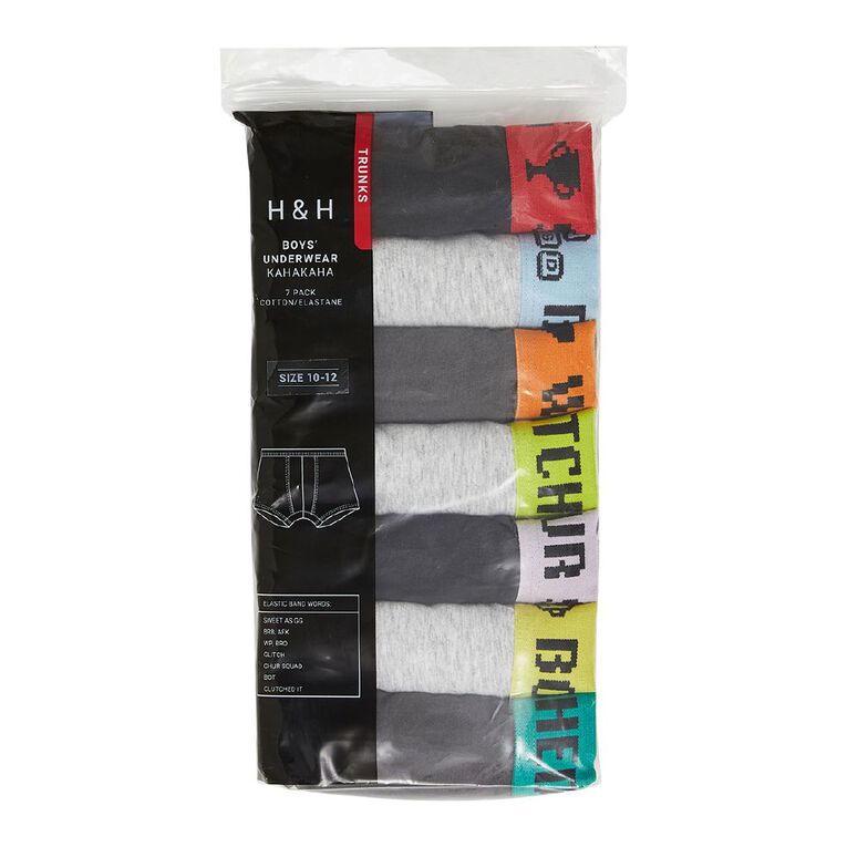 H&H Boys' Trunks 7 Pack, Blue Dark, hi-res