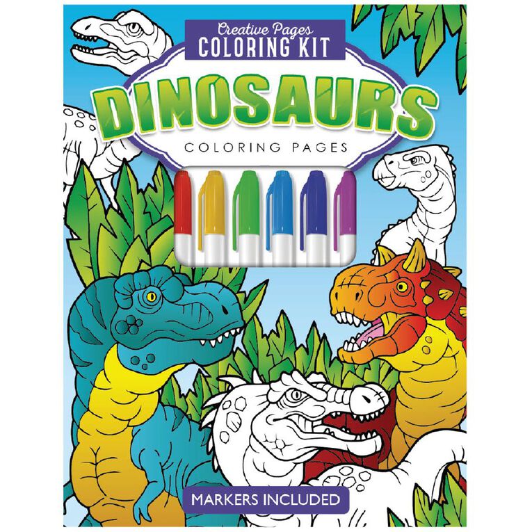 Creative Pages: Coloring Kit Dinosaurs by Pages Publications, , hi-res