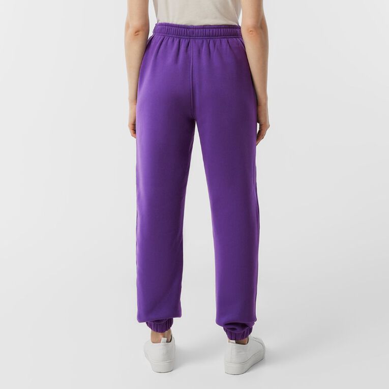 H&H Women's Fresh Fleece Trackpants, Purple Mid, hi-res