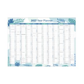 WS 2027 Wall Planner Laminated 700x500mm Leaves