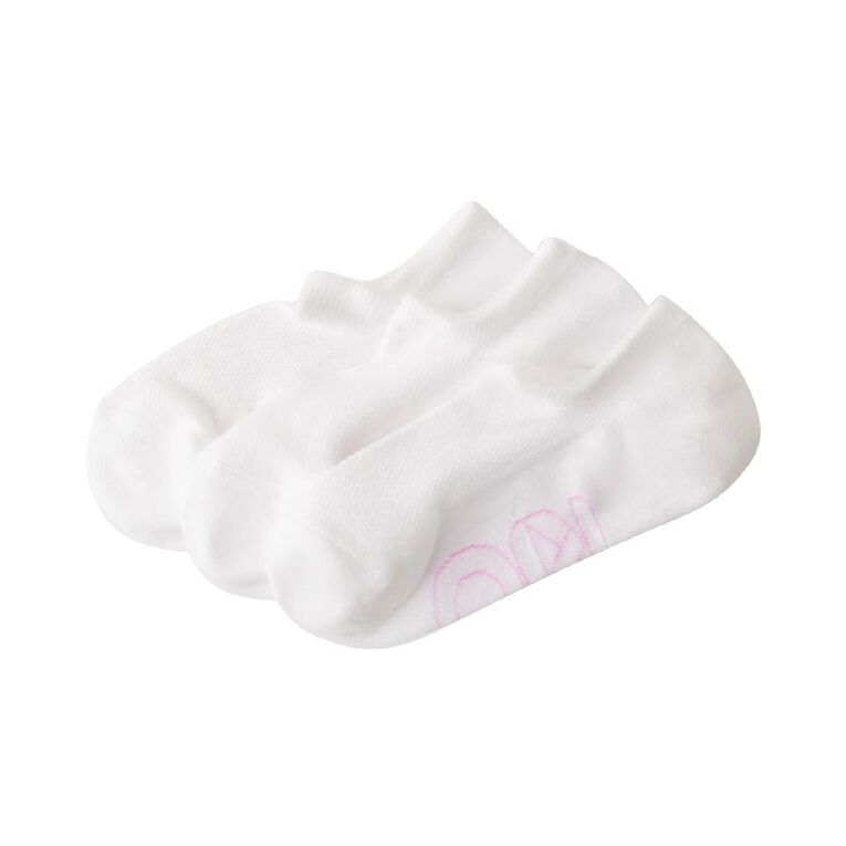 Rio Women's Active No Show Socks 3 Pack, White, hi-res