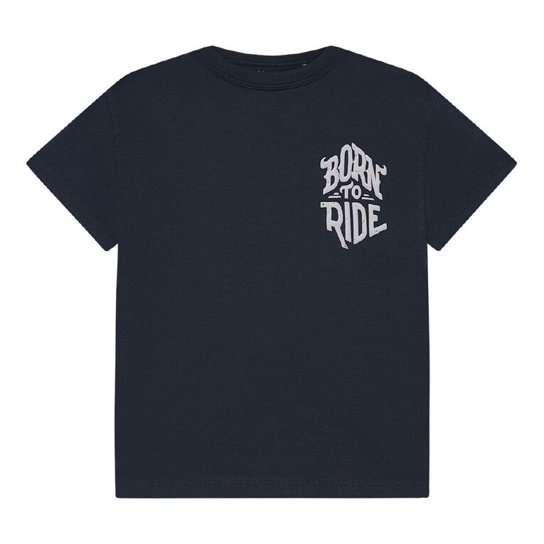 Young Original Toddler Short Sleeve Boxy Back Print Tee, Grey Dark, hi-res