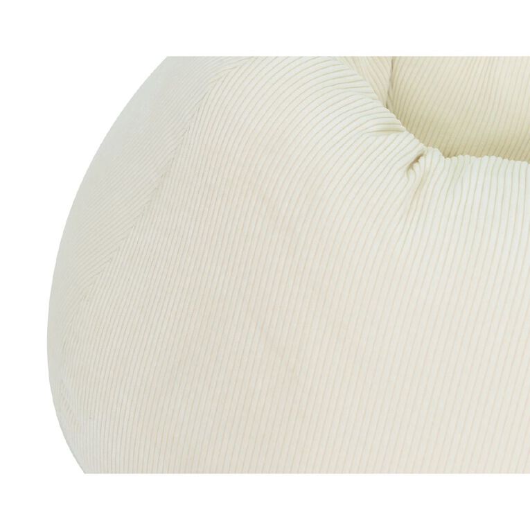 Living & Co Cord Bean Bag 200L Cream, , hi-res