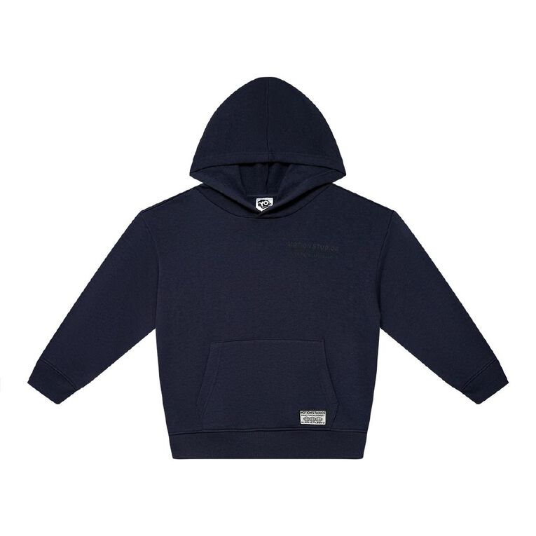 Young Original Core Print Pocket Hoodie, Blue Dark, hi-res