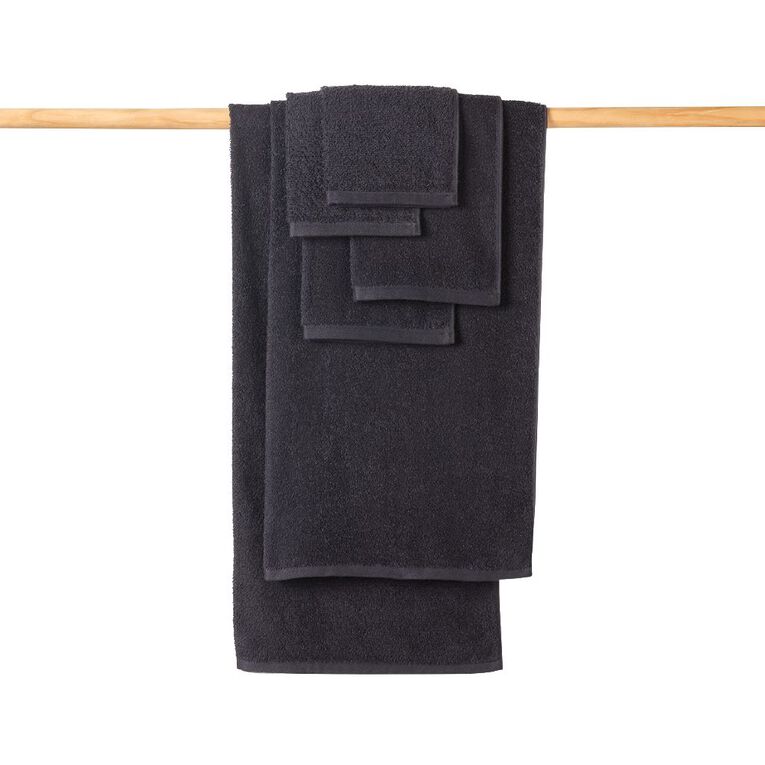 Living & Co Everyday Towel Bundle Black 6 Pack, Black, hi-res