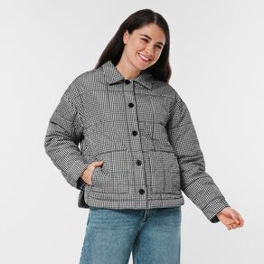 H&H Women's Gingham Quilt Jacket
