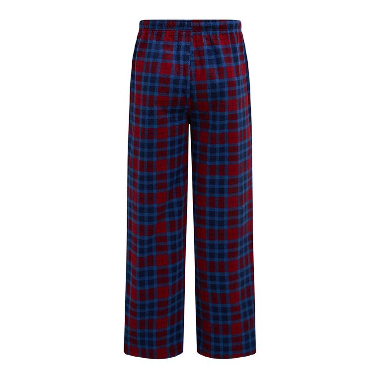 H&H Men's Flanelette Pyjama Pants, Red Dark, hi-res